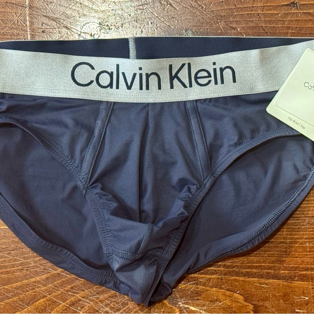 Calvin Klein Navy Blue Briefs - Picture 2 of 10